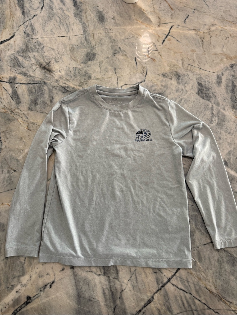 Vineyard Vines Light Gray Long Sleeve performance tee